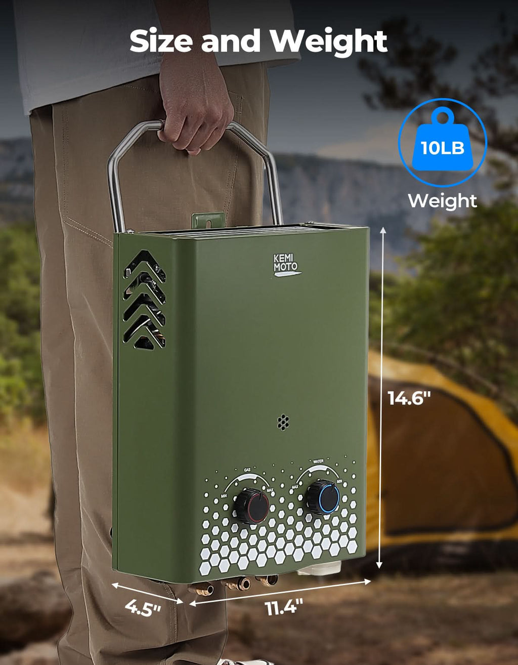 Tankless Water Heater, Outdoors 1.32GPM 5L