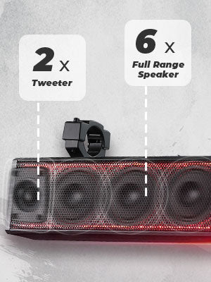 33 Inch 8-Speaker RGB Bluetooth Sound Bar for Boats
