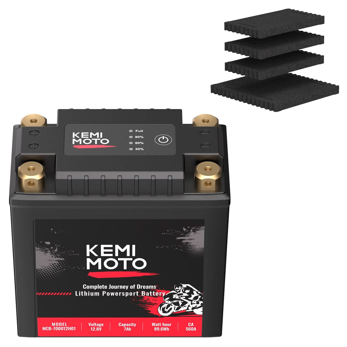 12v 7Ah LiFePO4  Lithium Battery for Motorcycle/ Lawn Mower /ATV/ UTV