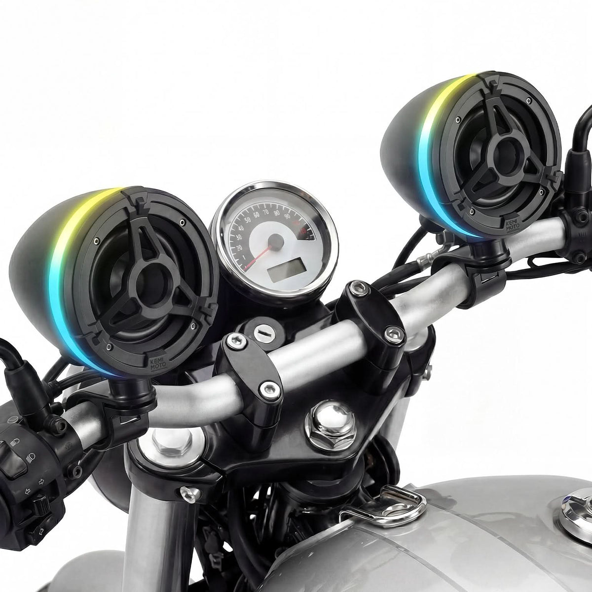 Motorcycle Universal Handlebar Bluetooth Tower Speaker with RGB Lights-NEWFLASH