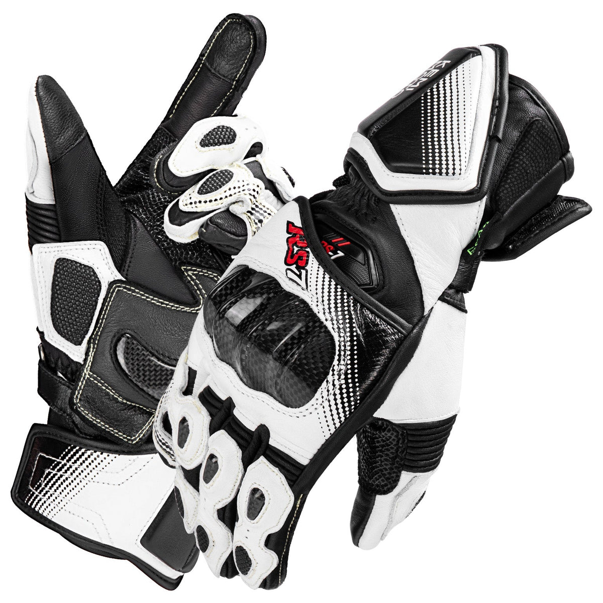 Leather Motorcycle Gloves with Kevlar & Carbon Fiber Protection