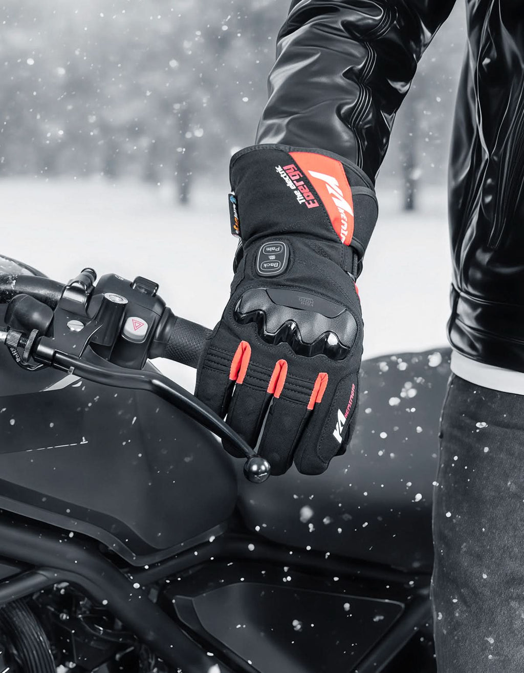 Heated Motorcycle Gloves 2025 with Protective Shields and Battery