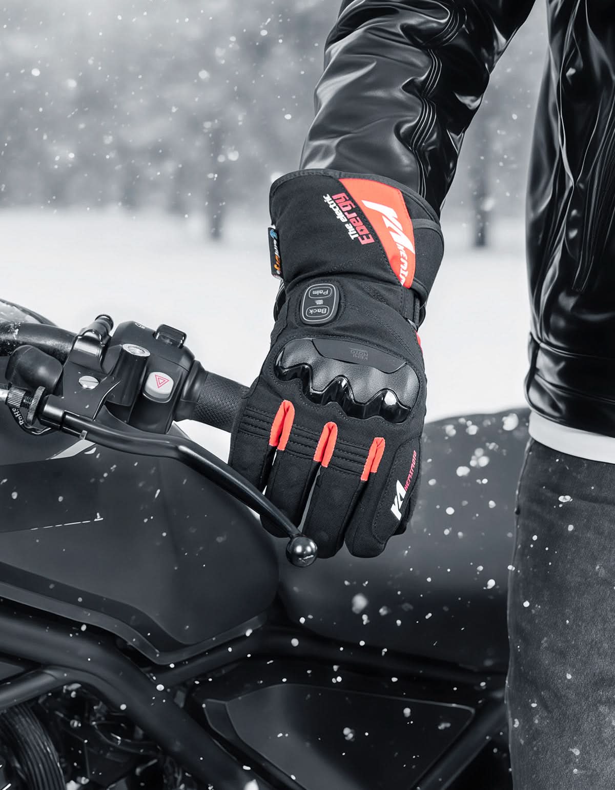 Heated Motorcycle Gloves 2025 with Protective Shields and Battery