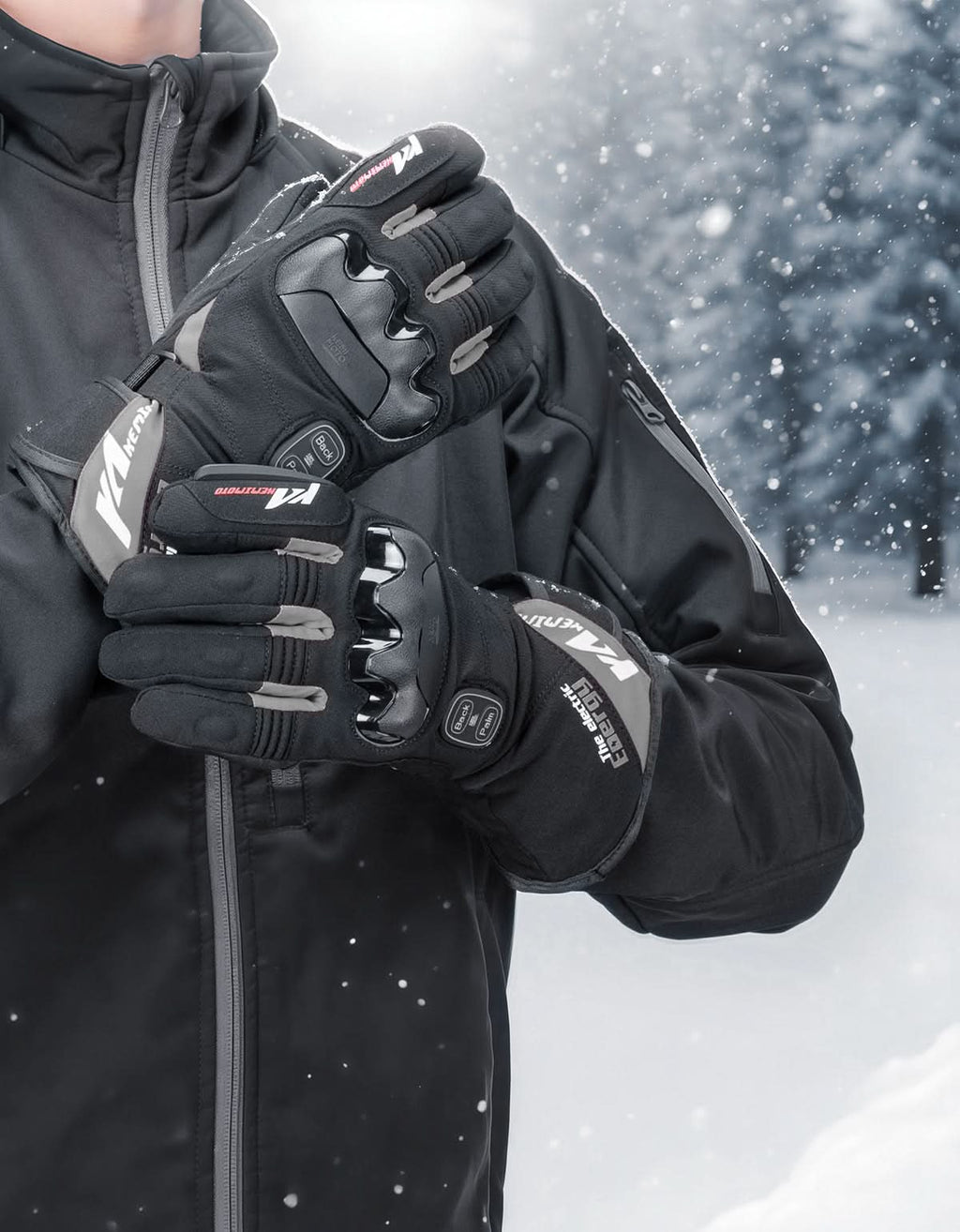 Heated Motorcycle Gloves 2025 with Protective Shields and Battery
