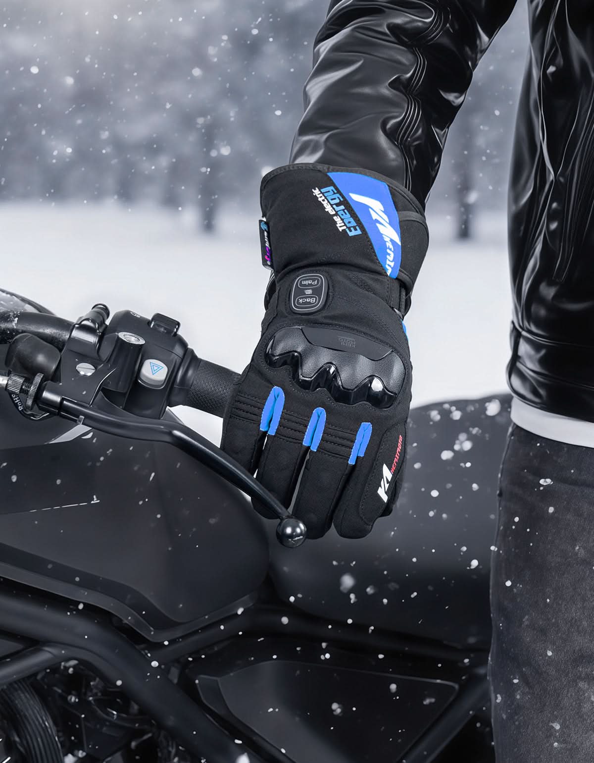 Heated Motorcycle Gloves 2025 with Protective Shields and Battery