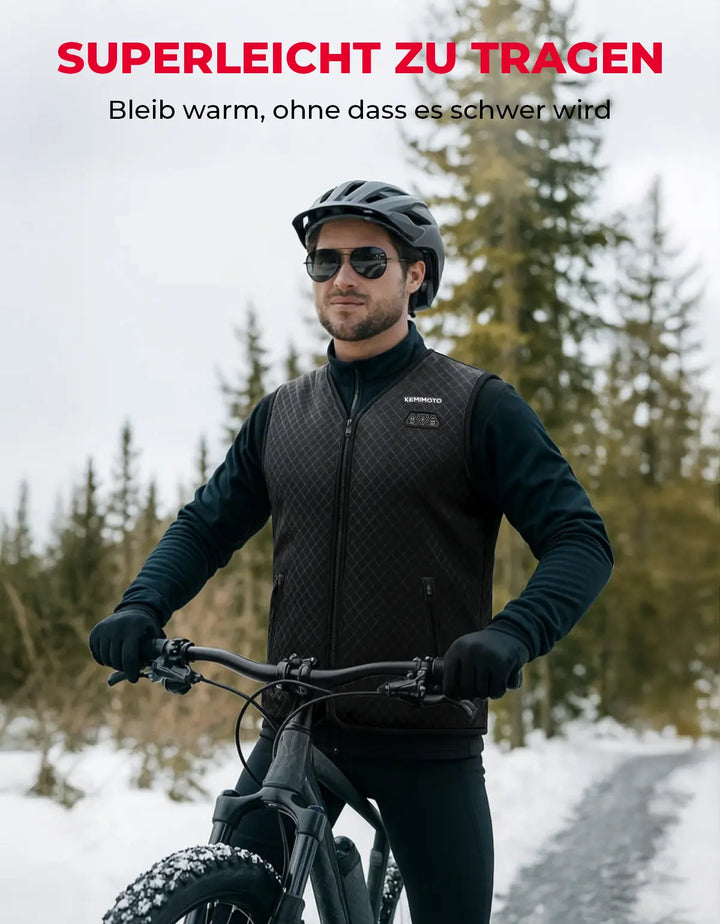 Men's Heated Vest with 6 Heating Zones, Battery & Dual-Zone Control