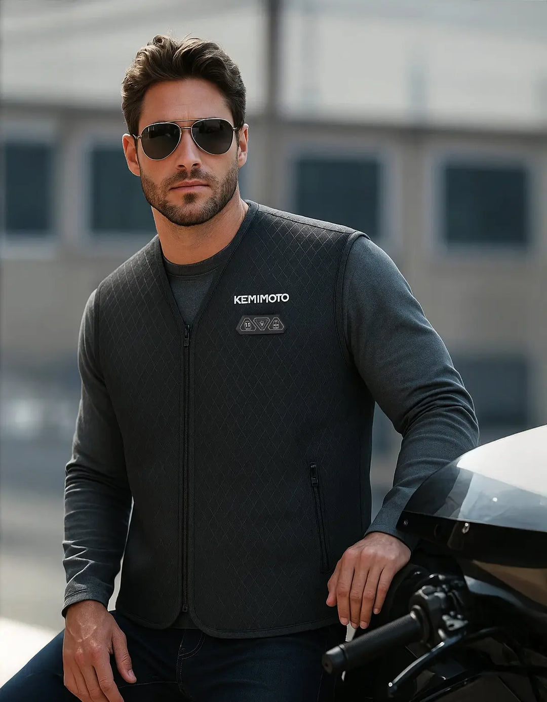 Men's Heated Vest with 6 Heating Zones, Battery & Dual-Zone Control