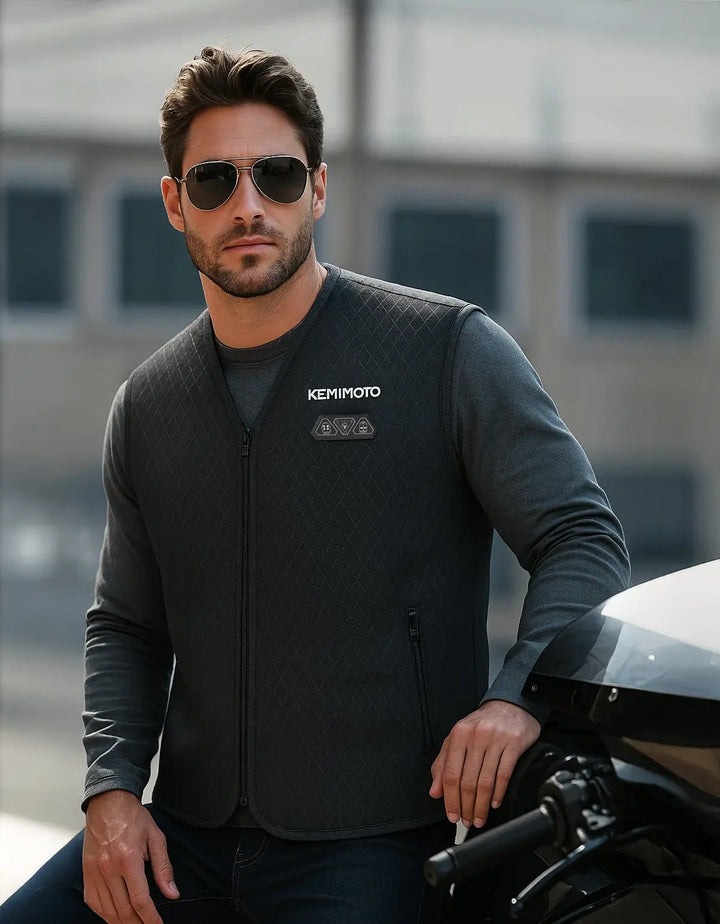 Men's Heated Vest with 6 Heating Zones, Battery & Dual-Zone Control