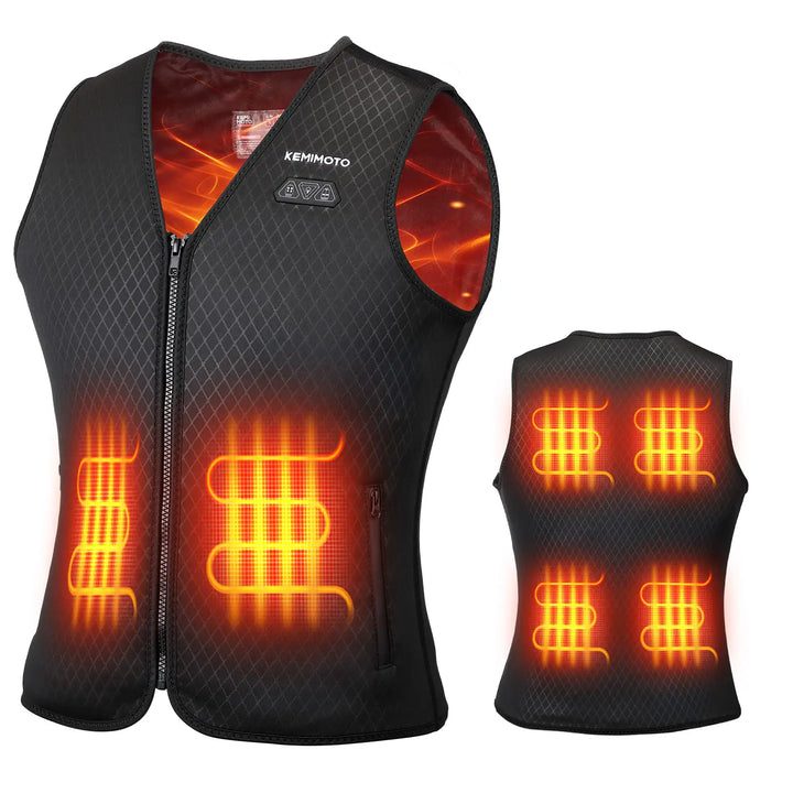 Women's Heated Vest with 6 Heating Zones, Battery & Light-Off Function