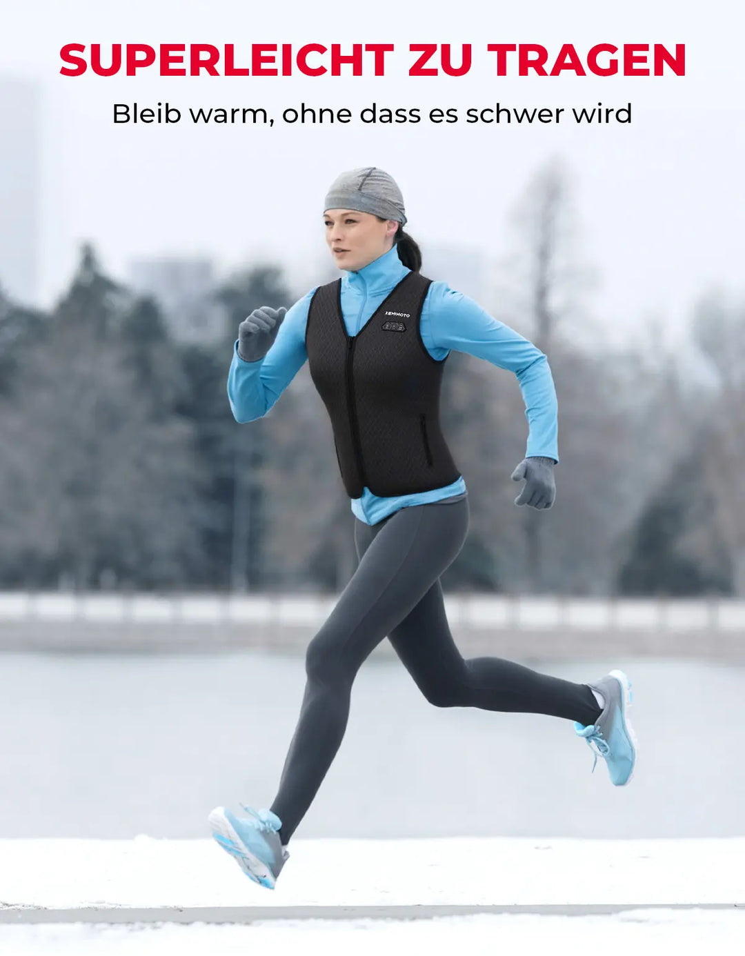 Women's Heated Vest with 6 Heating Zones, Battery & Light-Off Function
