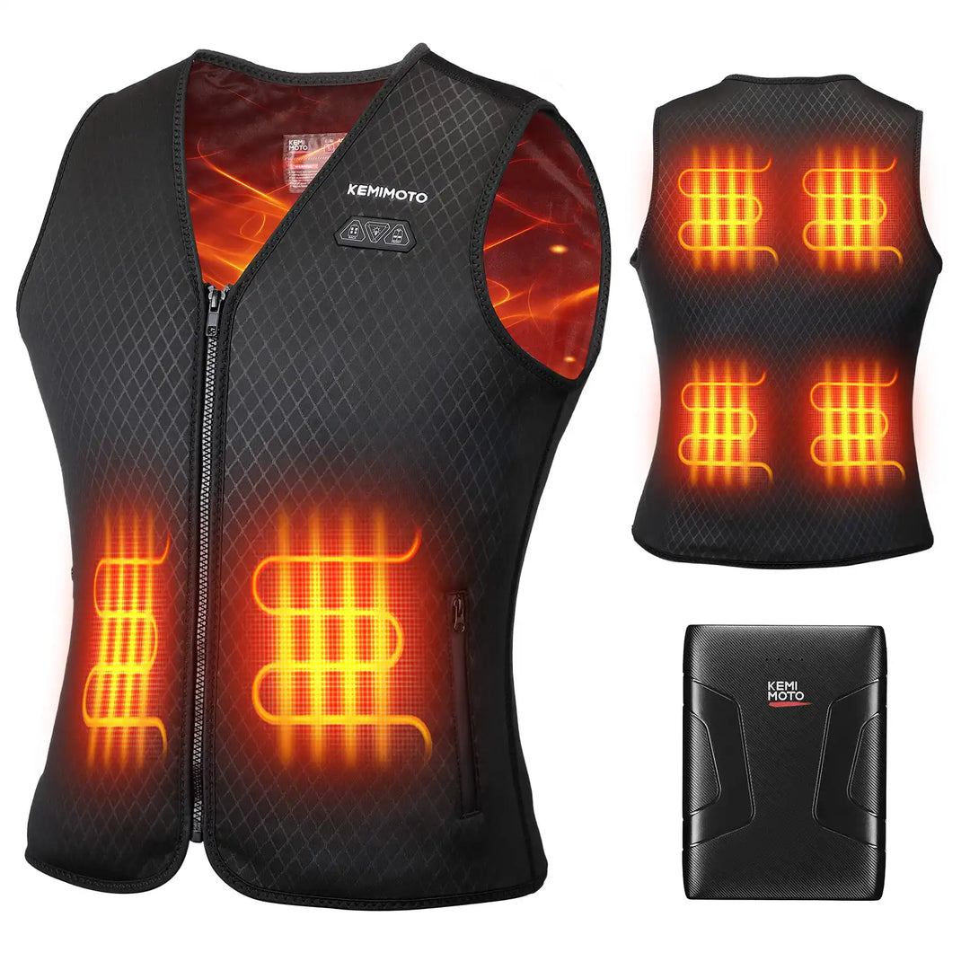 Women's Heated Vest with 6 Heating Zones, Battery & Light-Off Function