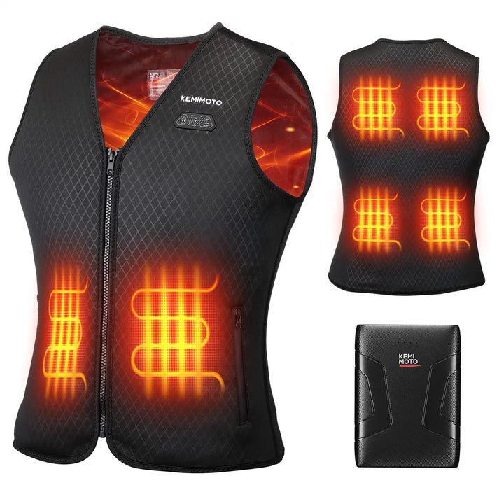 Women's Heated Vest with 6 Heating Zones, Battery & Light-Off Function