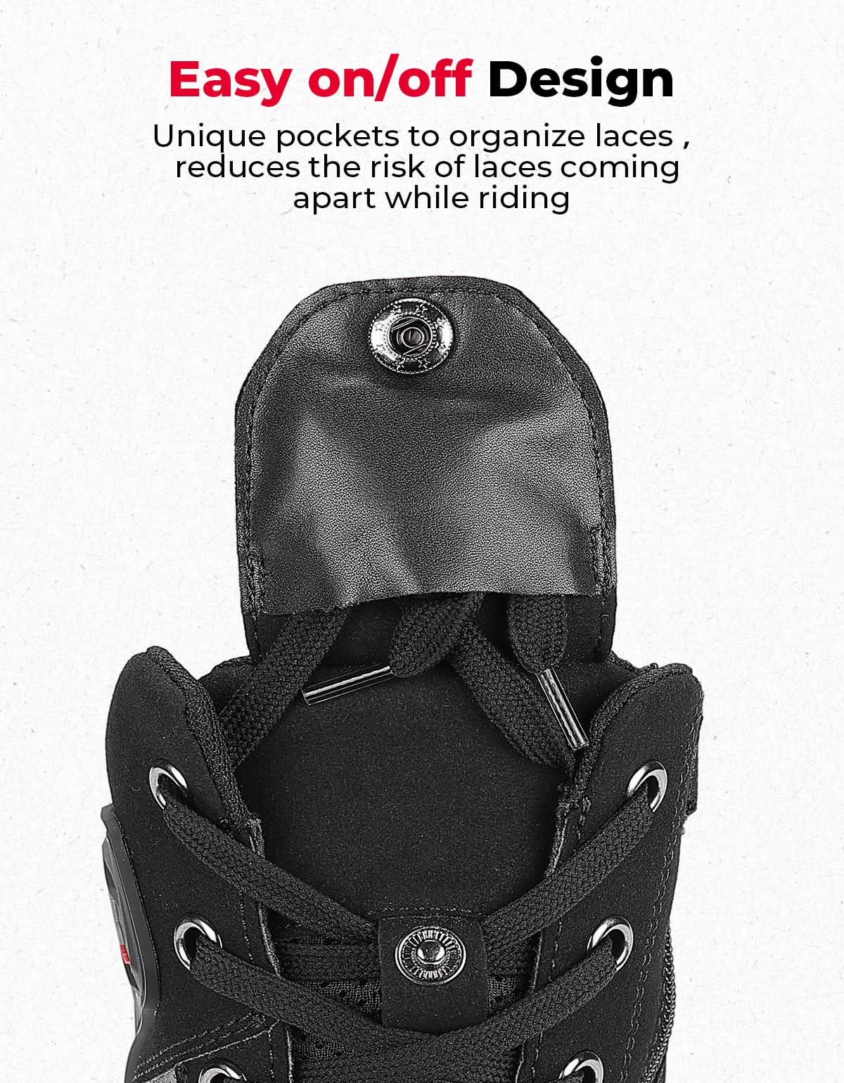Men's Motorcycle Riding Boots Anti-Slip High Top Protective