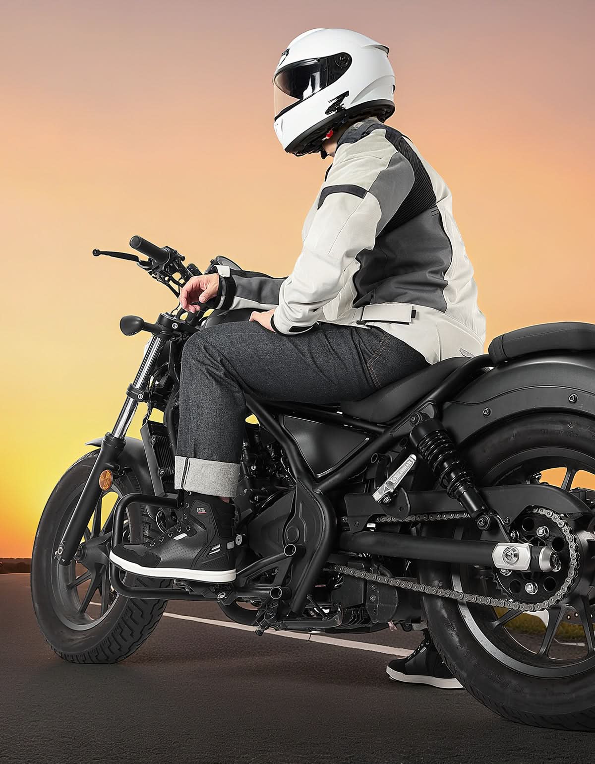 Men's Motorcycle Riding Boots Anti-Slip High Top Protective
