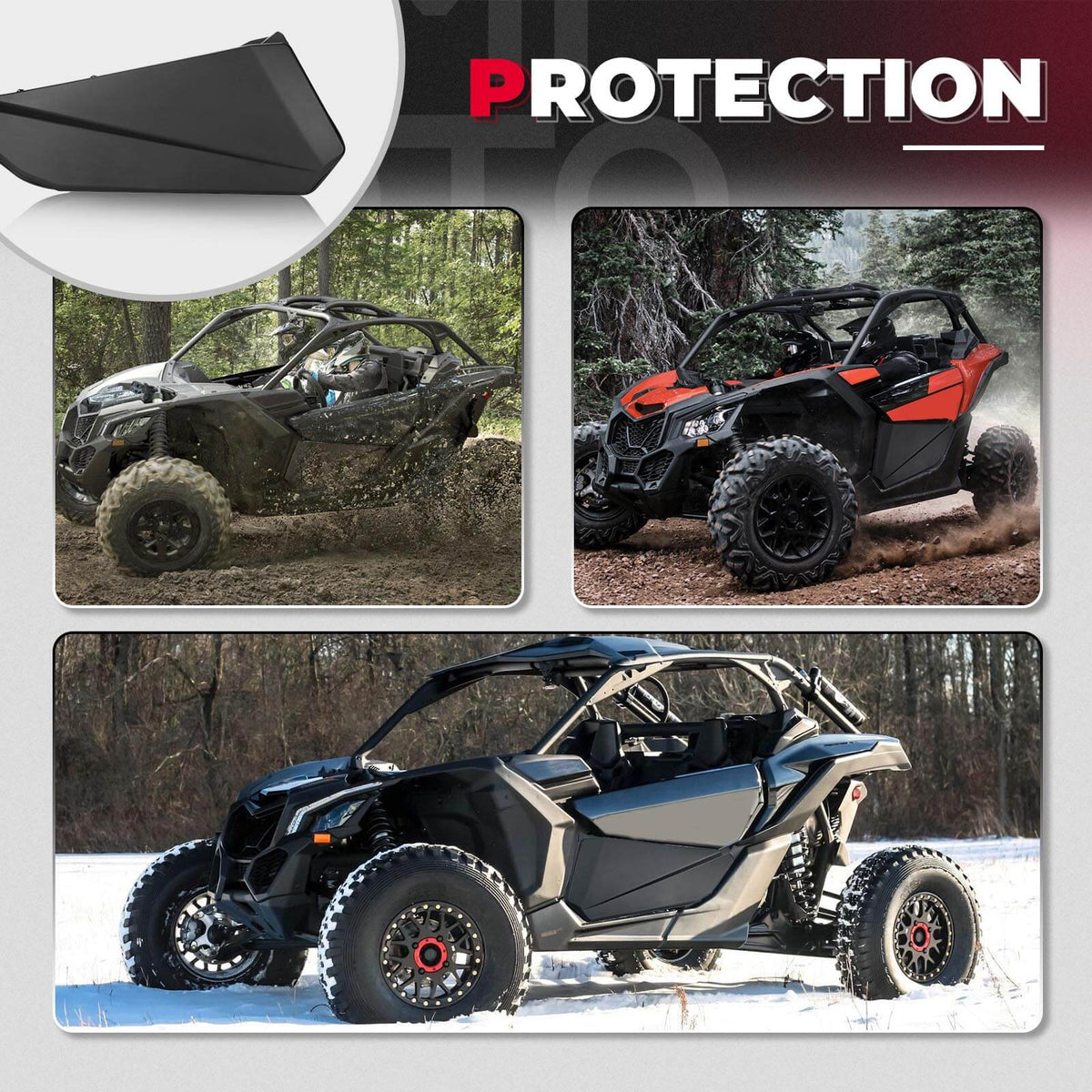 Front Lower Doors & Rear Cargo Tailgate for Can-Am Maverick X3