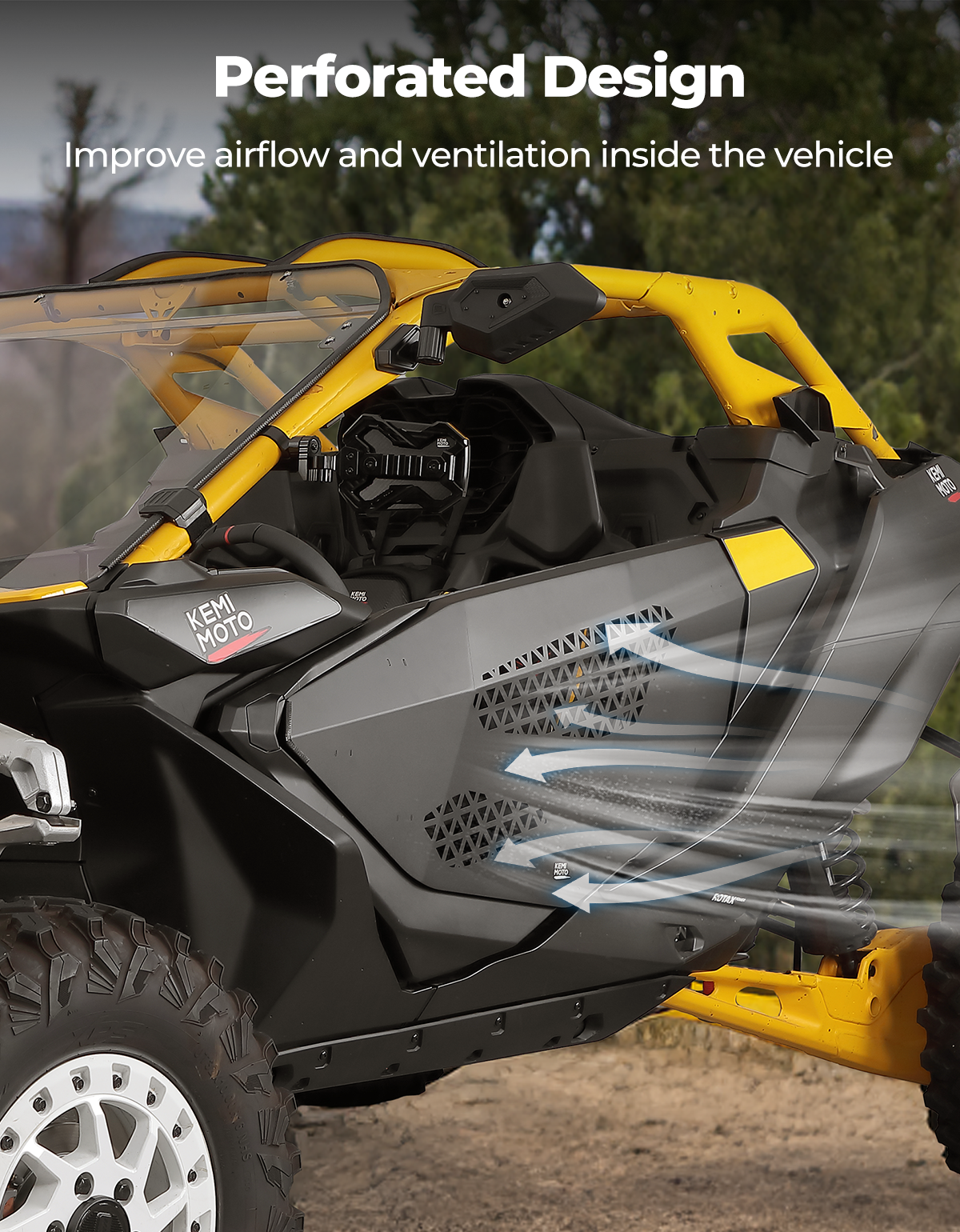 UTV Aluminum Half Door for Can-Am Maverick R 2024-2025