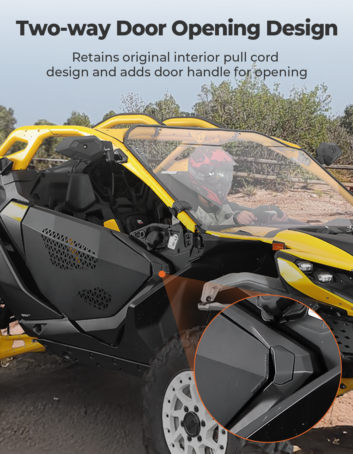 UTV Aluminum Half Door for Can-Am Maverick R 2024-2025
