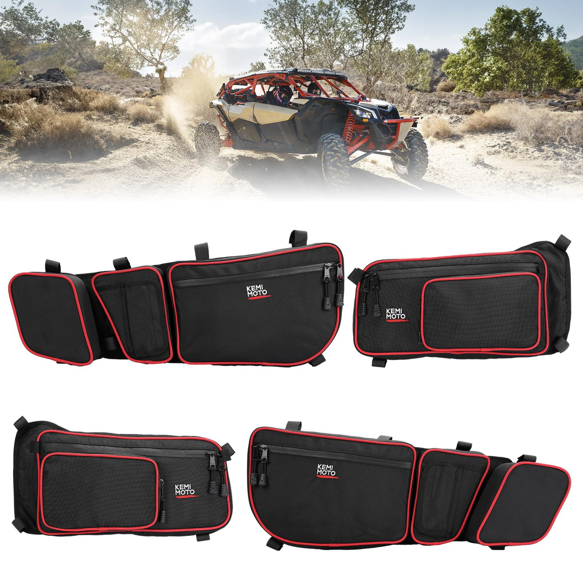 Front and Rear Door Bags for Can Am Maverick X3 Max