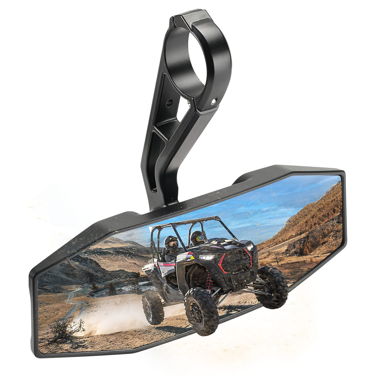 Rear View Center Mirror for 1.75” Roll Bar for Polaris RZR