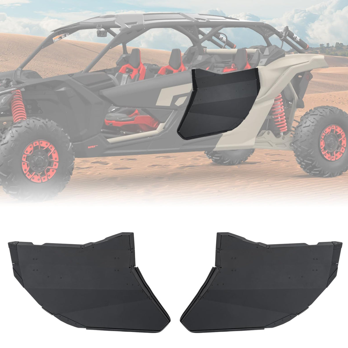 Rear Full Doors Aluminum for Can-Am Maverick X3 MAX