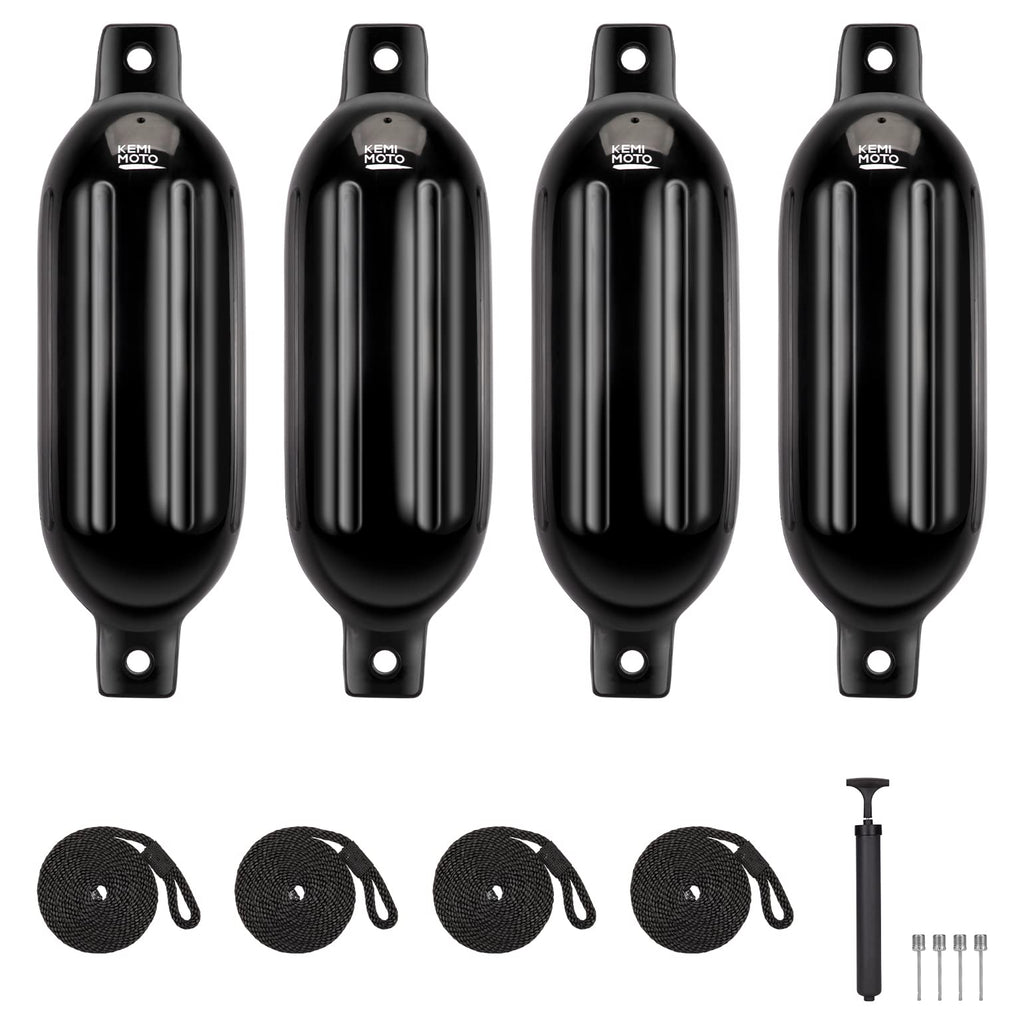 4pcs Inflatable Boat Fenders Bumpers for 15-35ft Boat