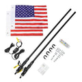3FT Black Limited LED Whip Light with RF Remote Control 2pcs