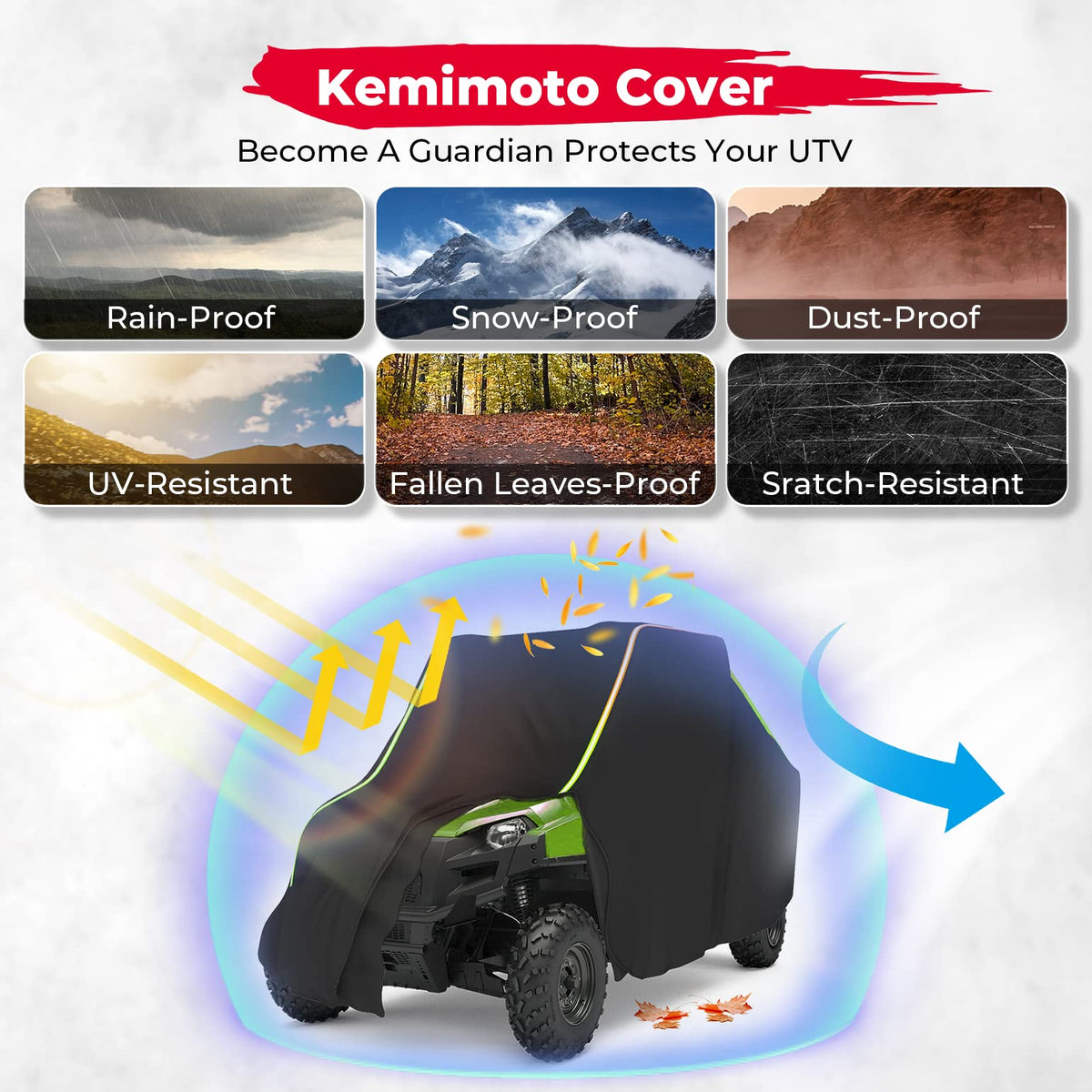 UTV Cover Rays-Reflective Strip for Polaris, Can-Am, Kawasaki,CFMOTO