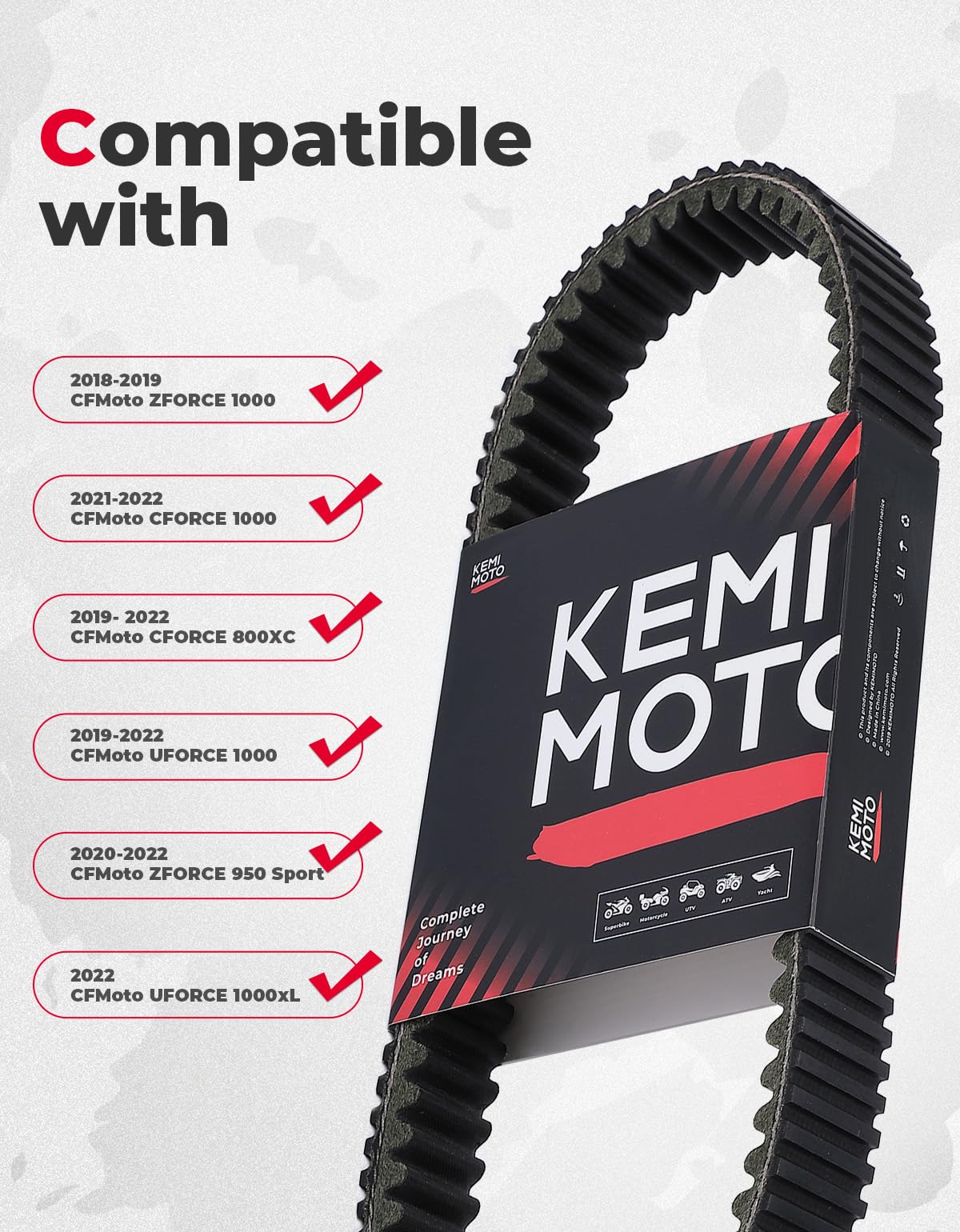 CVT Drive Belt for CFMOTO CForce/UForce/ZForce