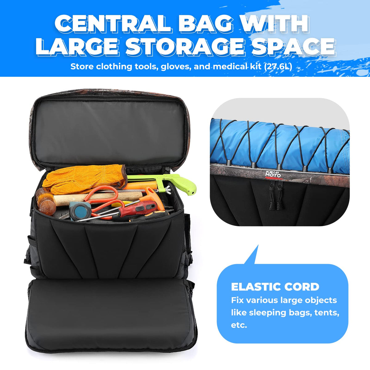 76L ATV Waterproof Storage Bags With Thicker Seat