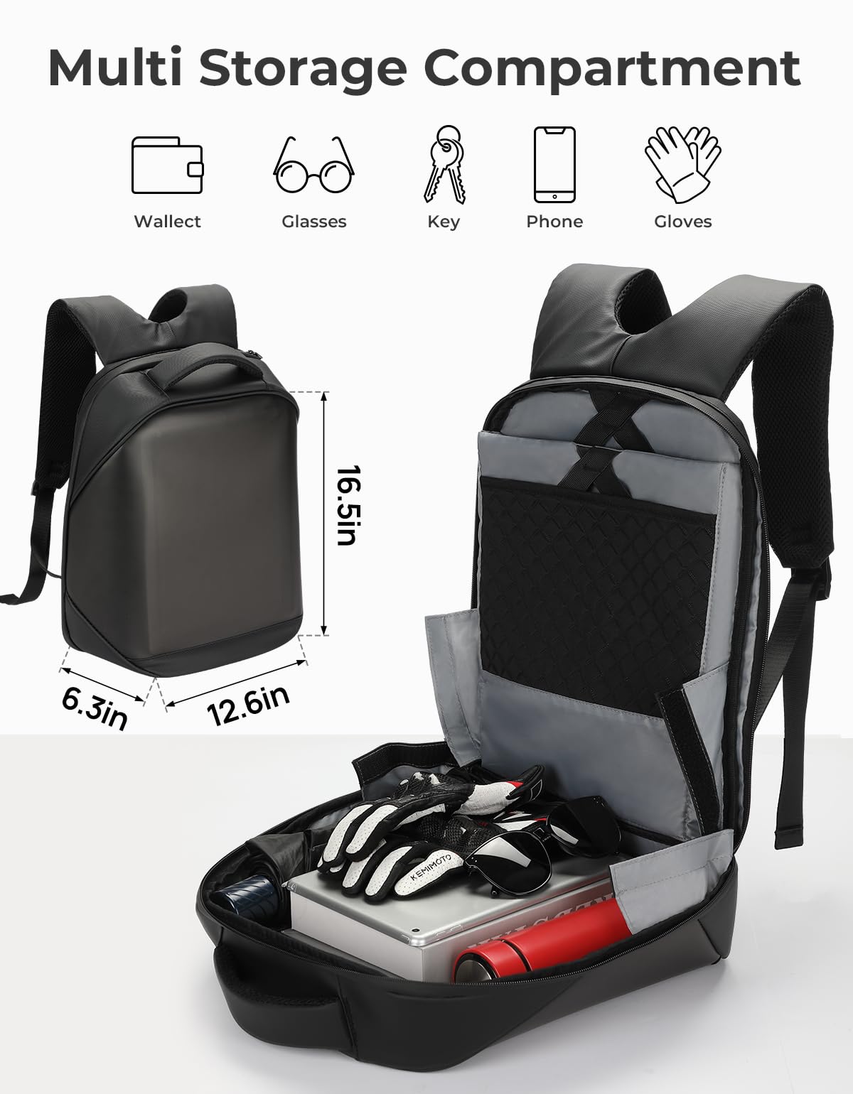 LED Backpack with DIY Programming for Motorcycle Travel and Camping