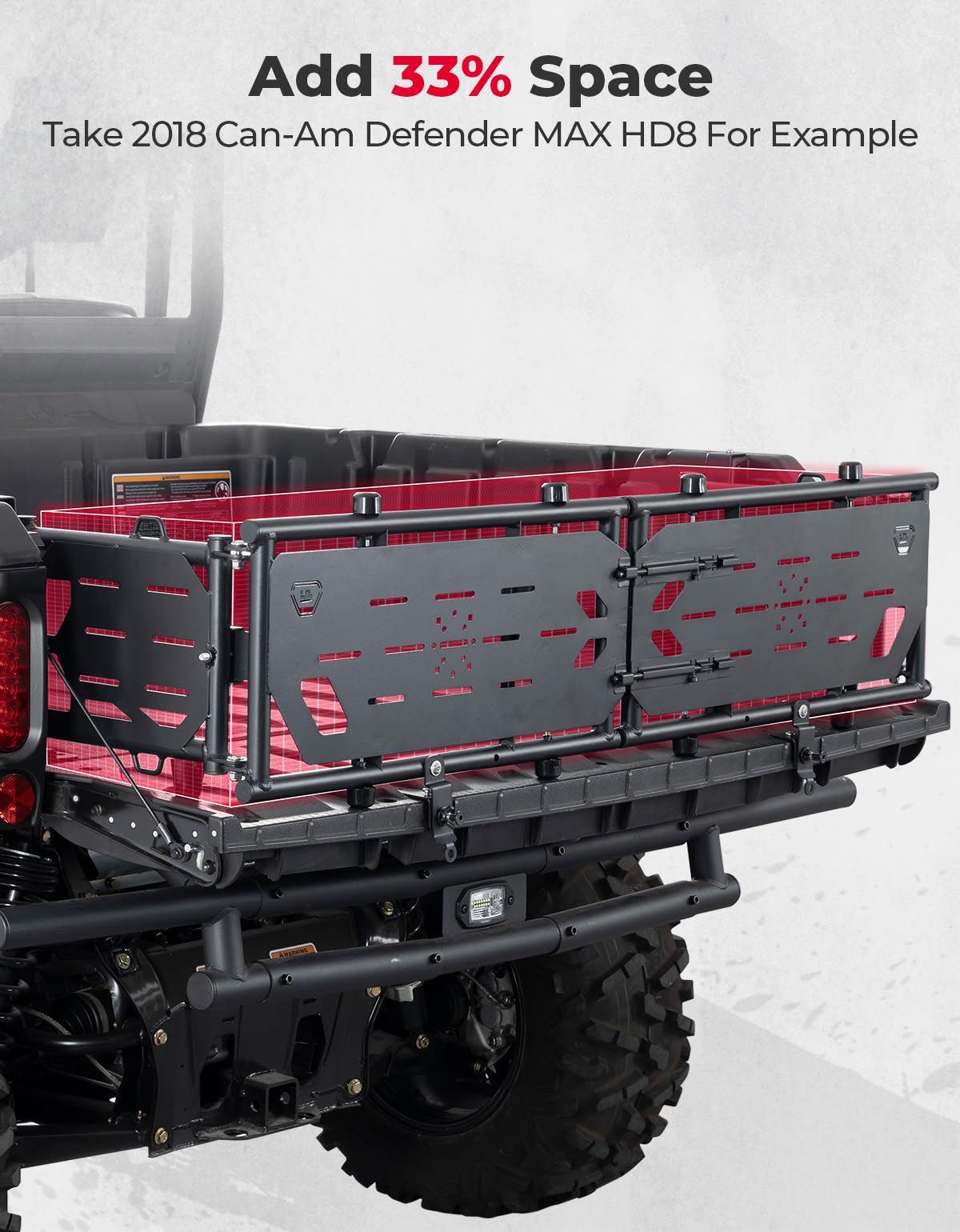 Heavy-Duty Bed Extender for Can-Am Defender HD10|9|8|7|5