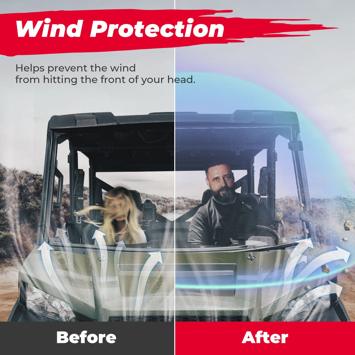 Front Windshield for Ranger XP 1000/Crew /Ranger 1000/Crew 2017-2026