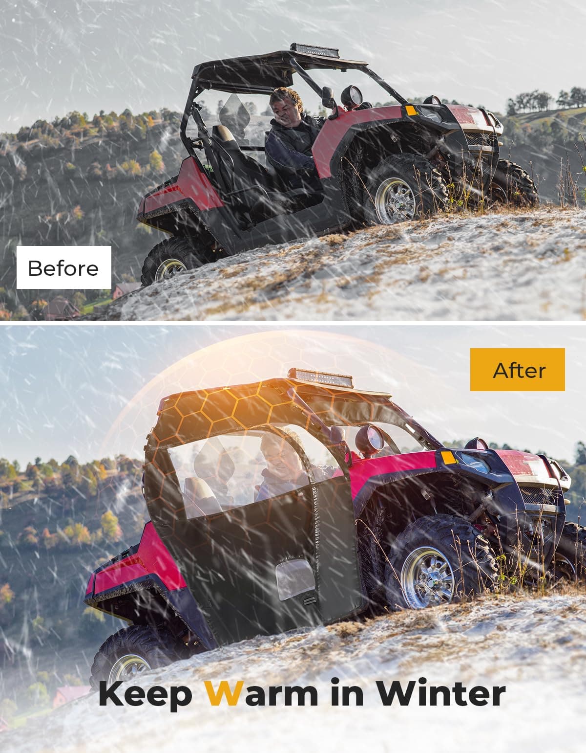 UTV Soft Cab Enclosure for RZR 570/Trail 570/800/S 800/900