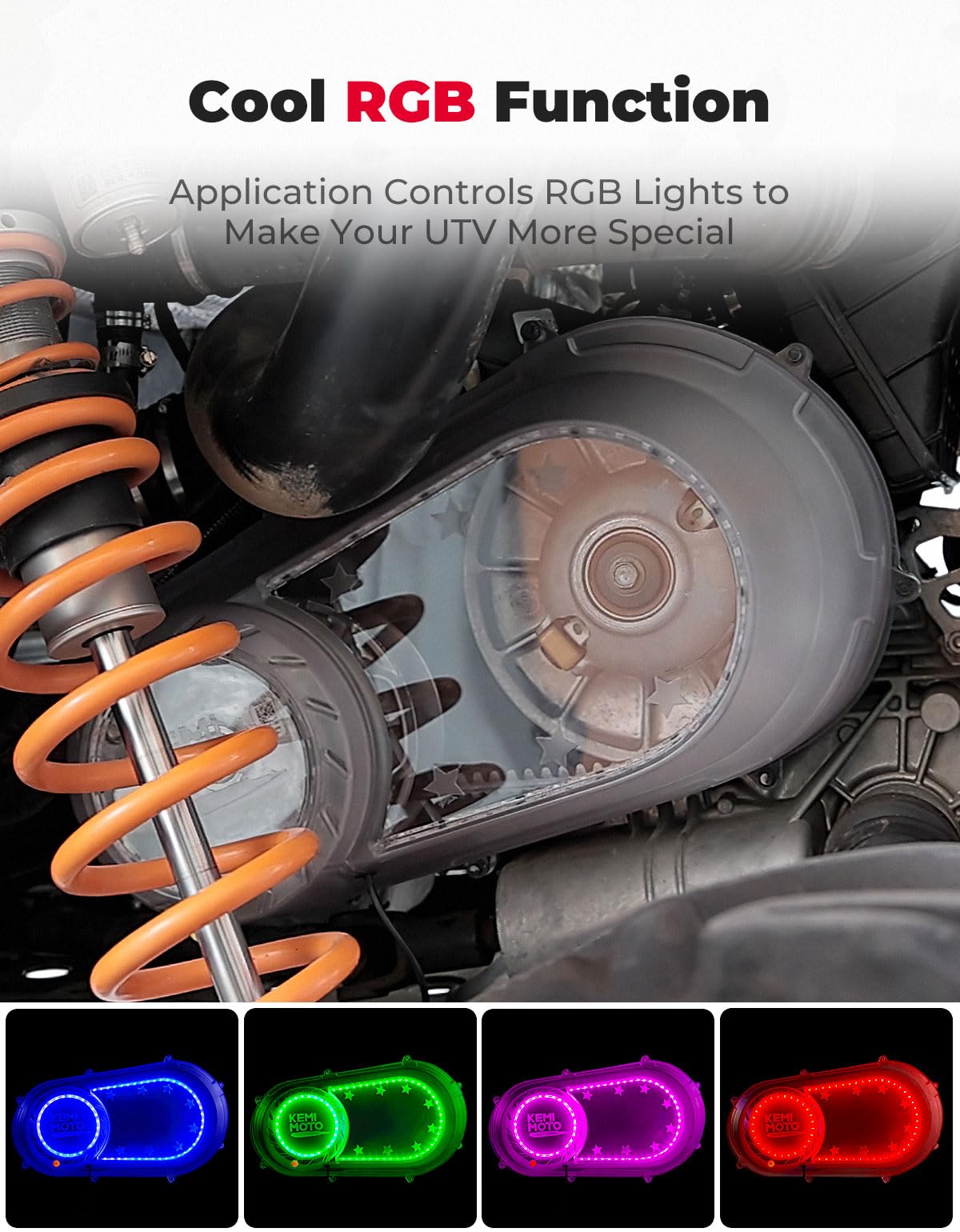 Outer Clutch Cover with RGB Lights for Polaris RZR Ranger (2017-2021)