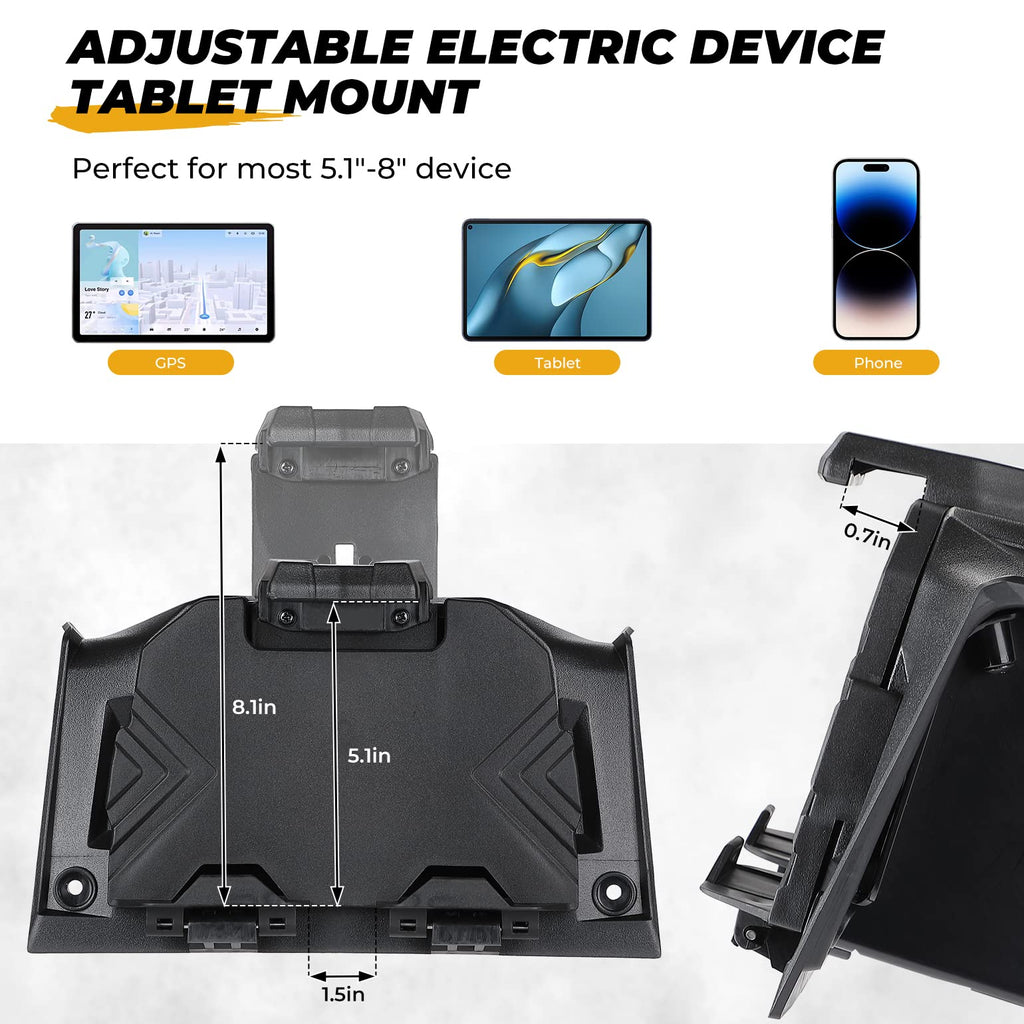Electric Device GPS Mount Storage Box for Polaris RZR XP 1000/ XP Turbo