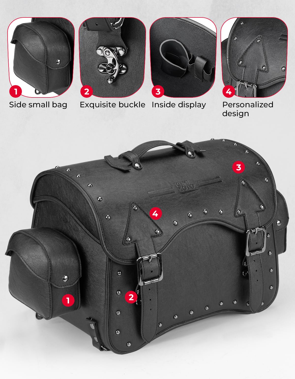 50L Motorcycle Tail Bag for Softail Sportster
