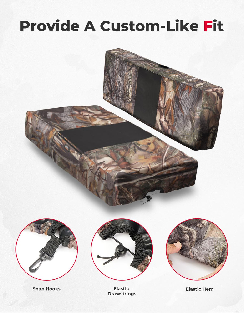 Camo Bench Seat Cover for Kawasaki Mule 610 600 600D