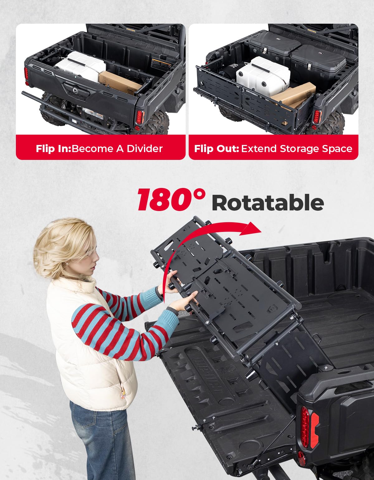 Heavy-Duty Bed Extender for Can-Am Defender HD10|9|8|7|5