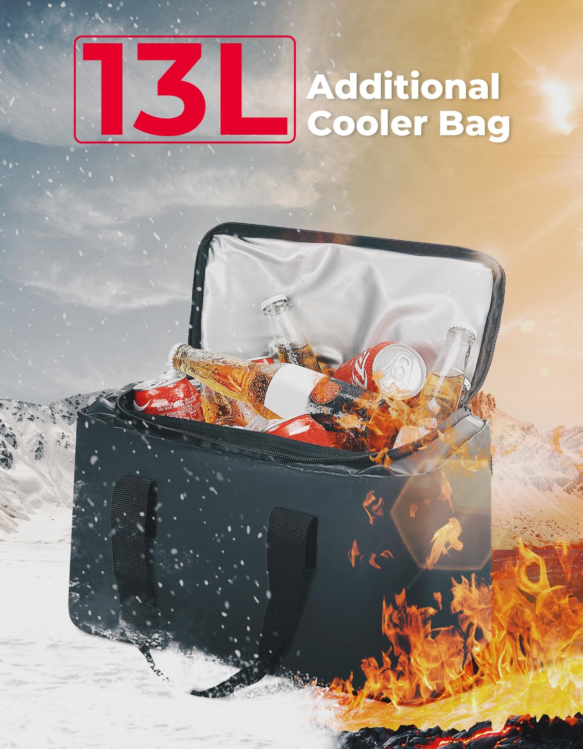 ATV 76L Seat Cargo Bag /Cushion Soft Cooler Bags