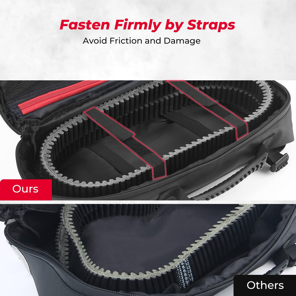 UTV ATV Drive Belt Storage Bag with Tool Roll for Can-Am, Polaris