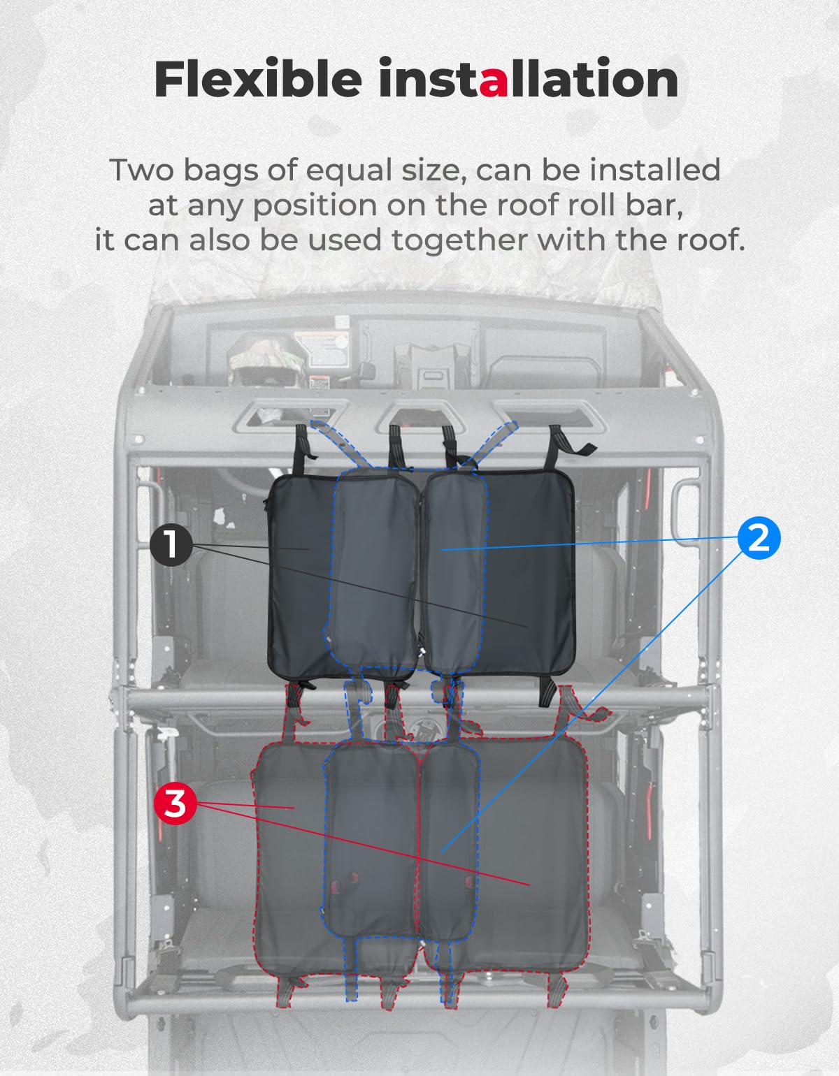 2PCS Overhead Storage Bags for CFMOTO Uforce 1000/1000XL