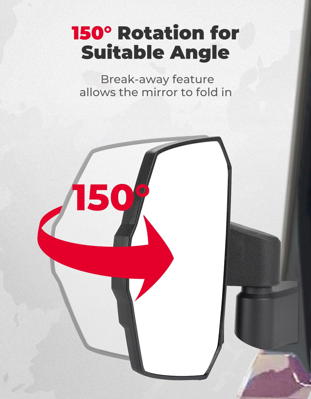 Upgraded Side Mirrors for Ranger 1000 570/Commercial Pro XD-E