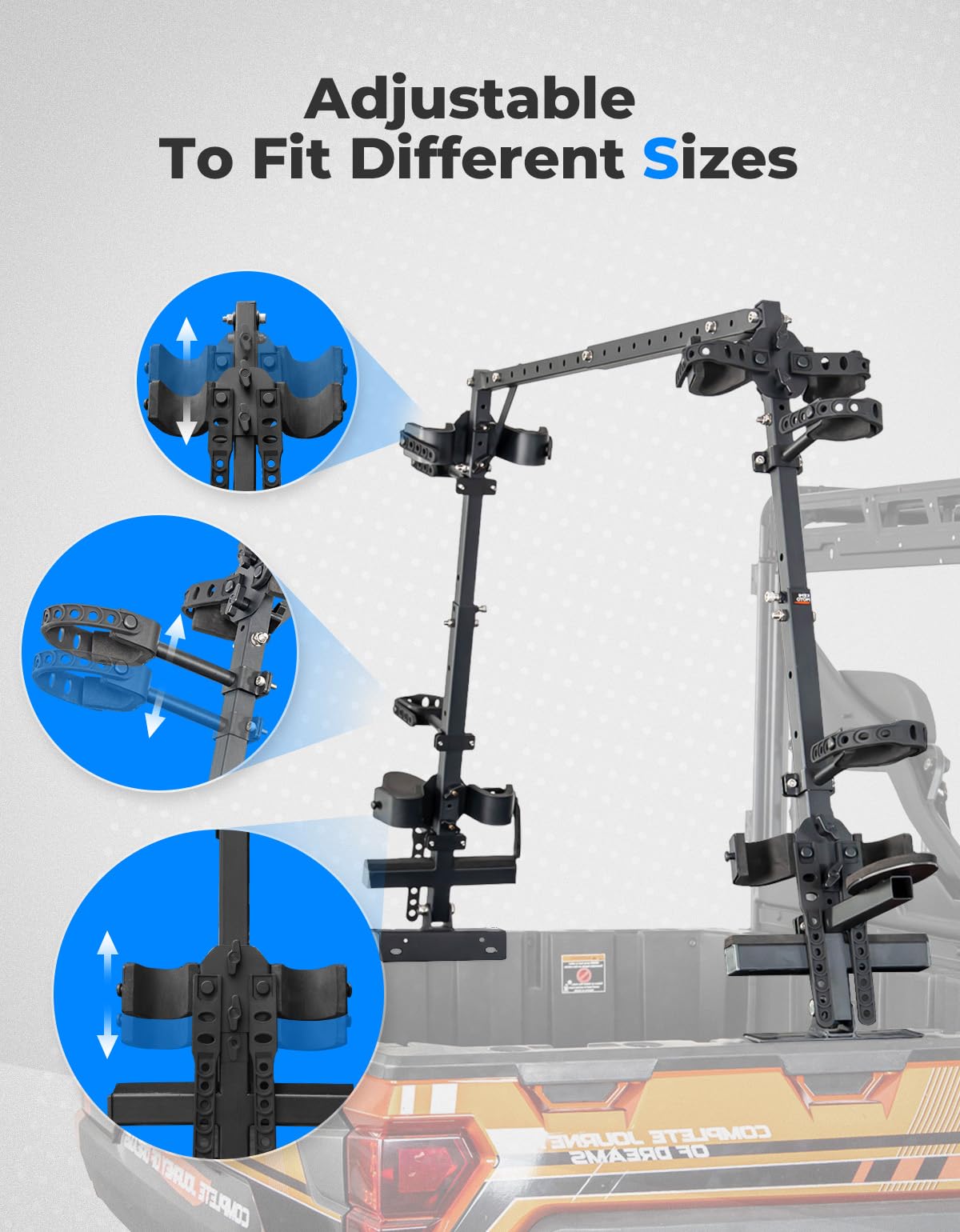 UTV Double Crossbow Rack for Polaris Ranger General Pioneer