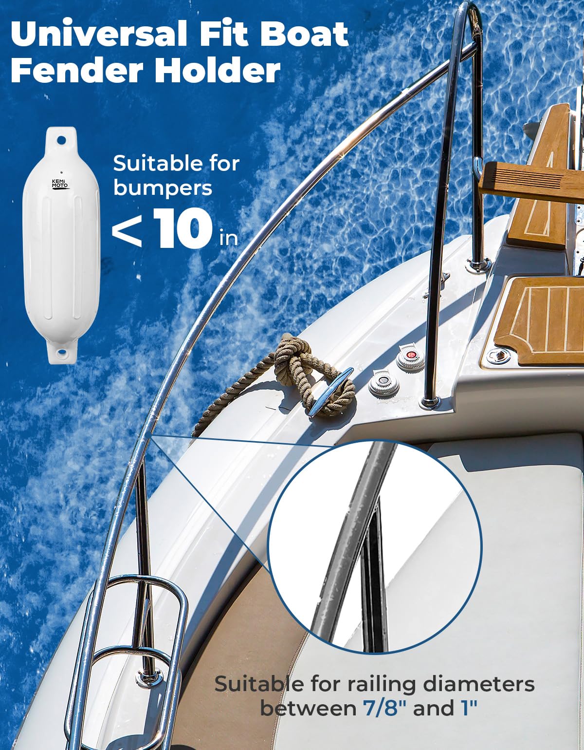 Durable Boat Fender Holders for Boat Bumper Below 10 Inches
