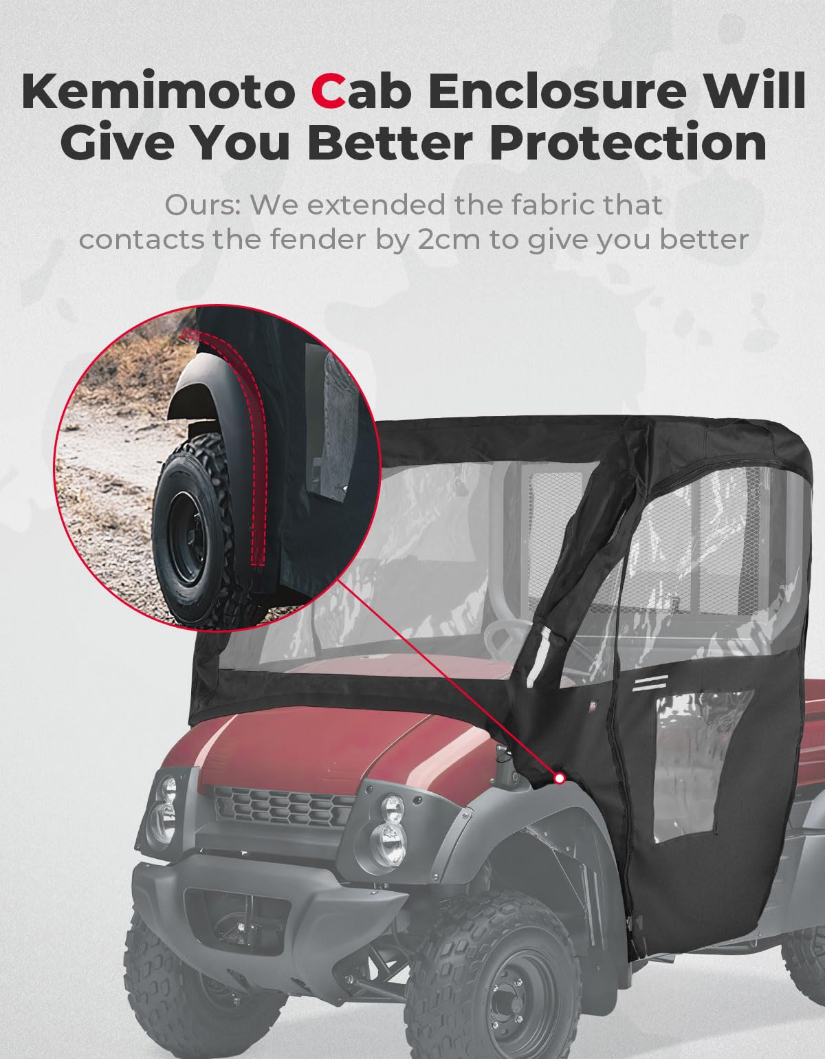 Soft Cab Enclosure Doors for Kawasaki Mule 600 610 (2015 models and older)
