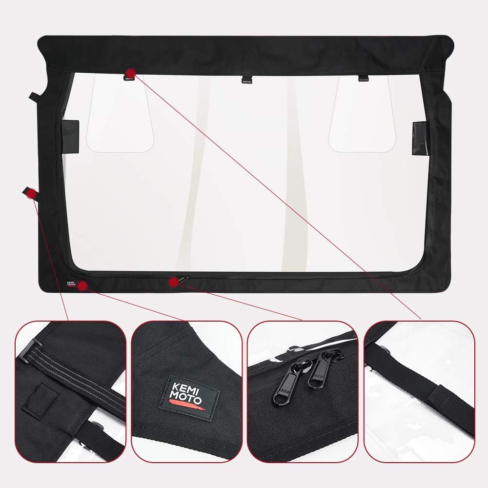 Rear Windshield with Zipper Back for Yamaha Rhino / Massimo