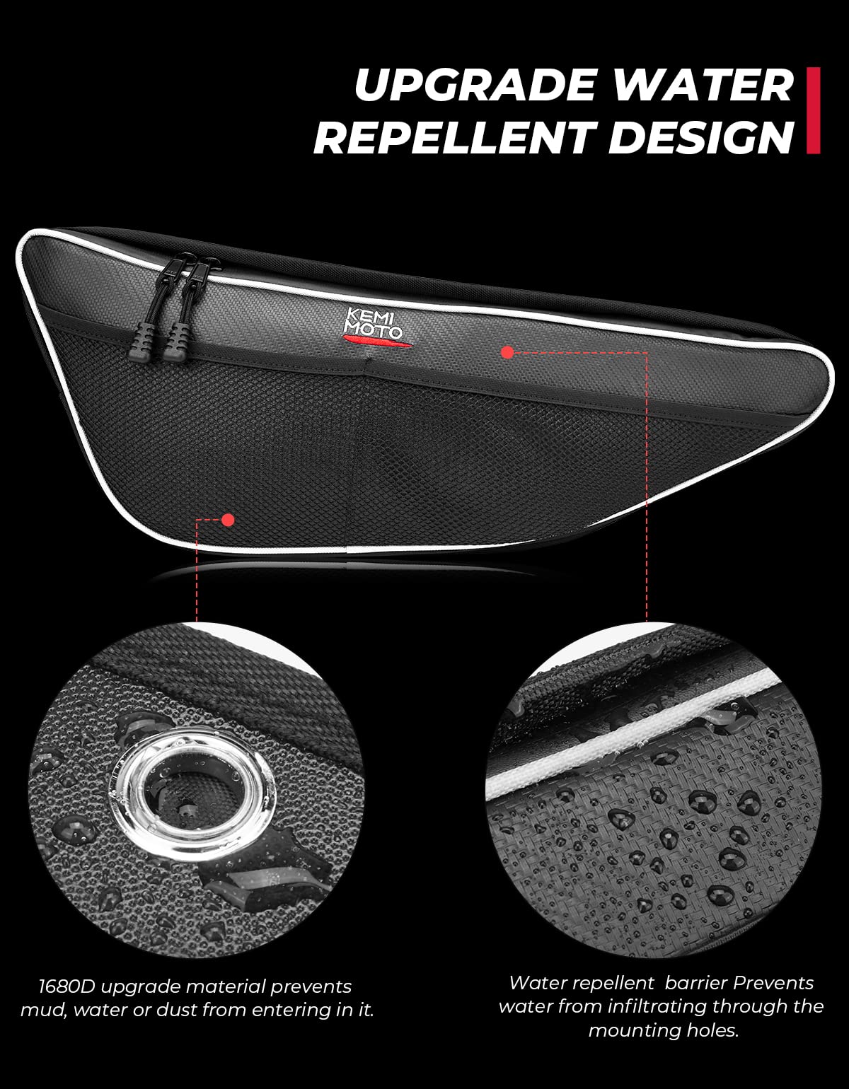 Door Bags with Knee Pad For Talon 1000R/1000X/1000X-4 (Pack of 2)