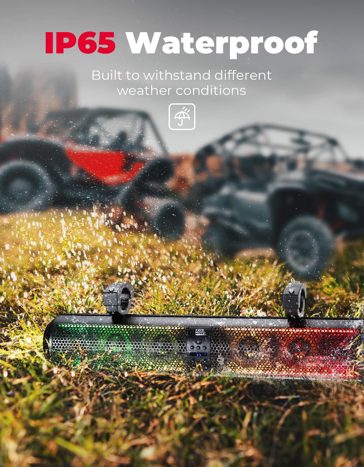 28 Inch RGB Bluetooth Soundbar for Golf Carts