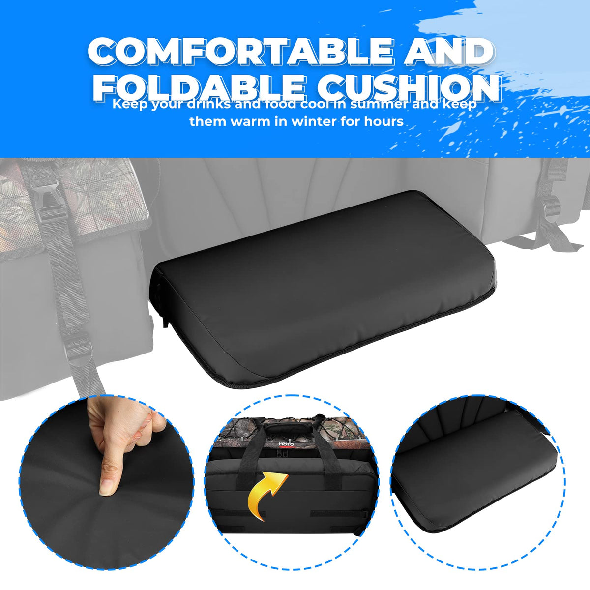 76L ATV Waterproof Storage Bags With Thicker Seat