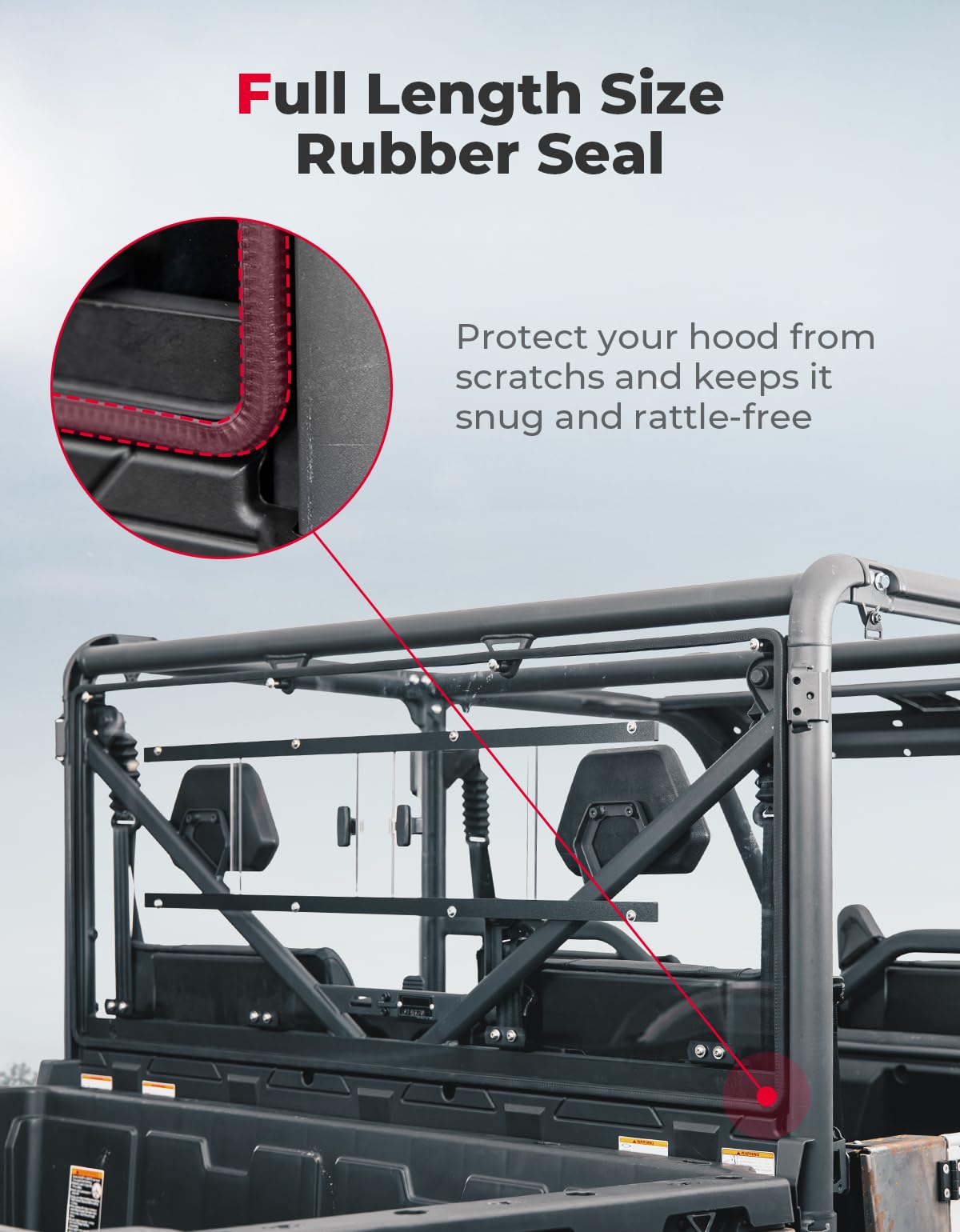 Rear Sliding Vented Windshield for CFMOTO UForce 1000 / 1000XL